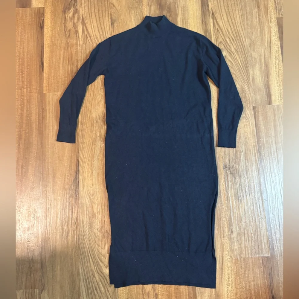 Mango MNG Dark Navy Knit Midi Dress‎ Size 2